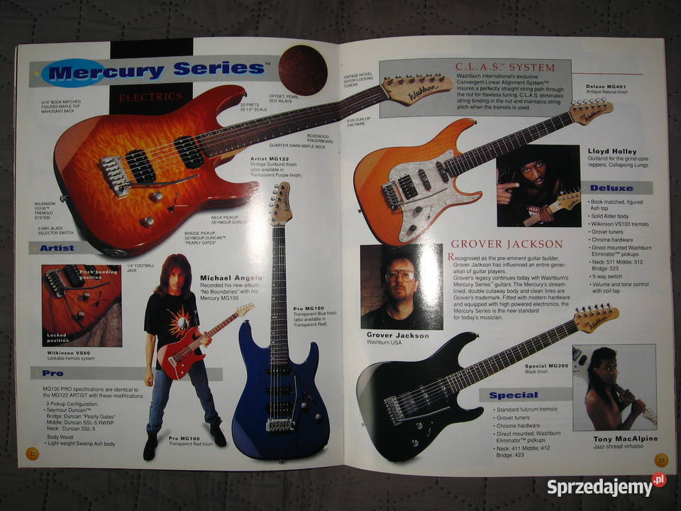 Washburn 1995 katalog gitar Washburn pomorskie