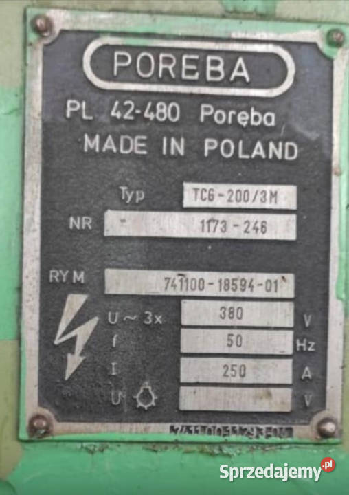 Tokarka Poreba TCG200 Produkcja Częstochowa