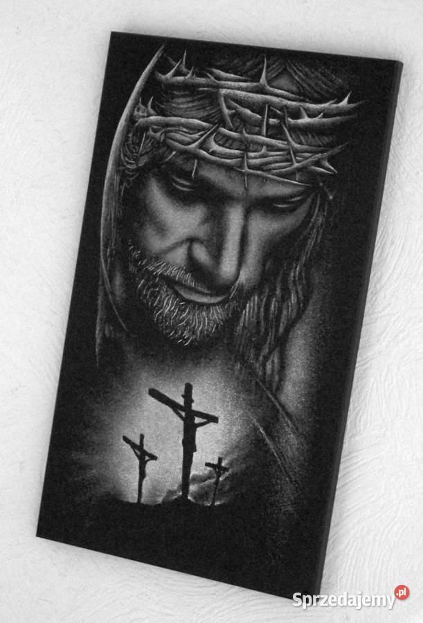 Jezus Chrystus Obraz ręcznie grawerowany na Sandomierz