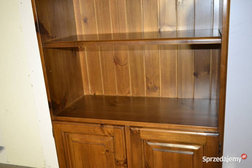 regał biblioteka sosnowa rustykalna