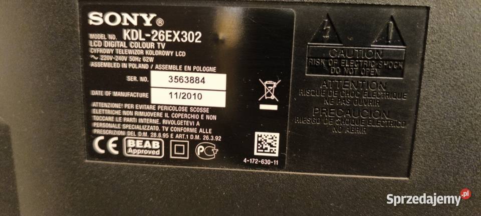 Telewizor Sony Brawia 26 Białka