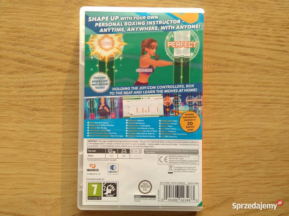 Fitness Boxing na konsolę Nintendo Switch pomorskie Gdańsk sprzedam
