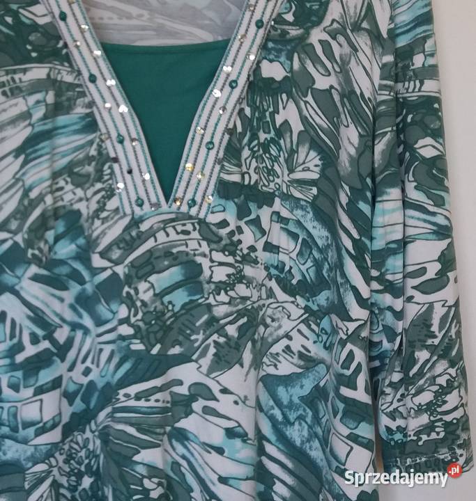 XL Bluzka tunika w zielonej tonacji Gliwice