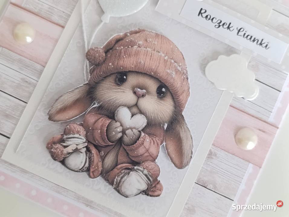 Kartka urodzinowa ręcznie robiona roczek Łódź