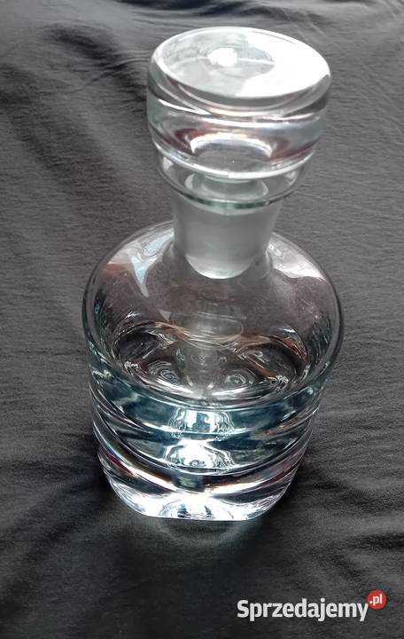 Masywna kryształowa karafka z grubym dnem Koźminek