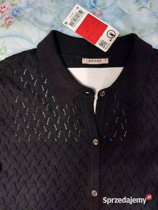 Sweterek czarny M 38 Orsay żakardowy rozpinany sprzedam