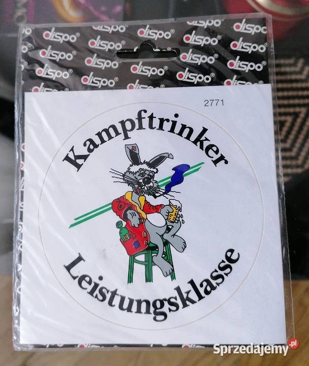ŚMIESZNA NAKLEJKA KAMPFTRINKER LEISTUNGSKLASSE Łódź