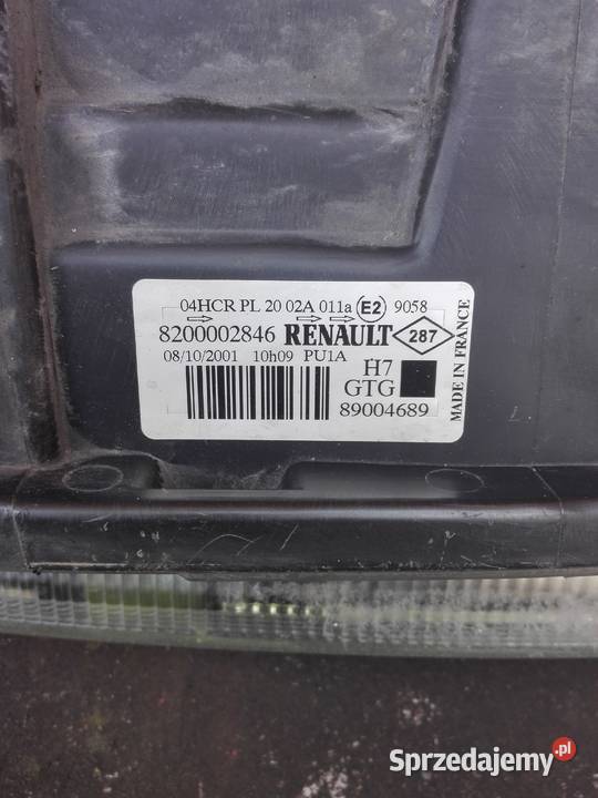 Lampa przednia lewa renault laguna II 2 osobowe Chełmno