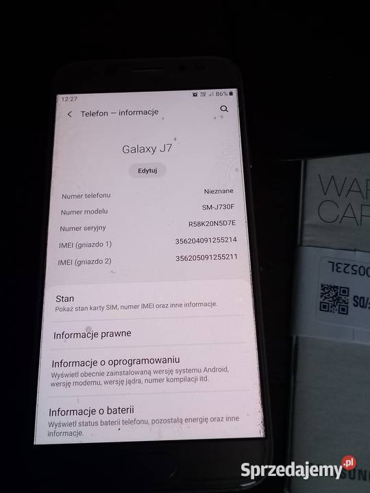 Sprzedam telefon Samsung Galaxy J7 DUOS Częstochowa