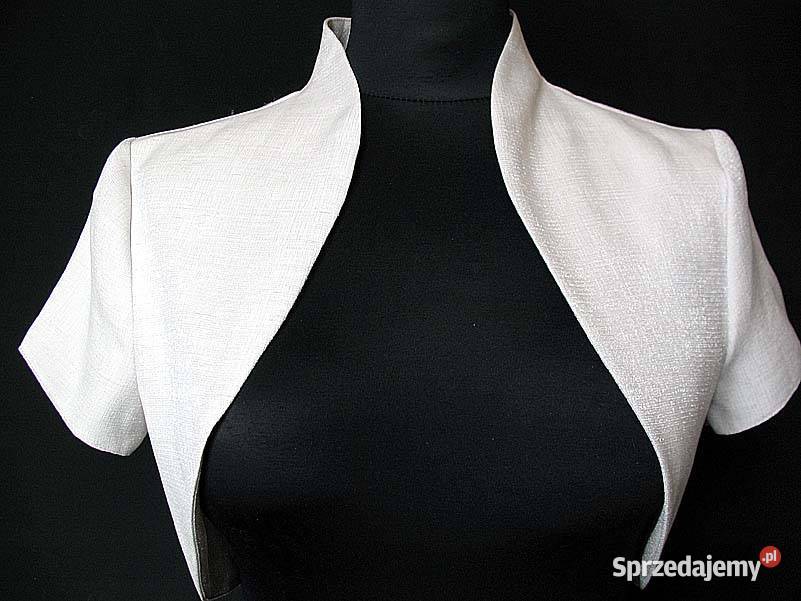 Bolerko wdzianko narzutka 46 3XL biust 110 szary/srebrny Odzież damska