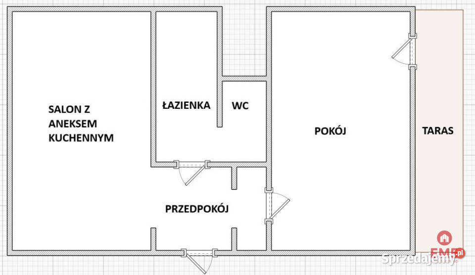 sprzedaży mieszkania Białystok 47m2 2 pokojowe