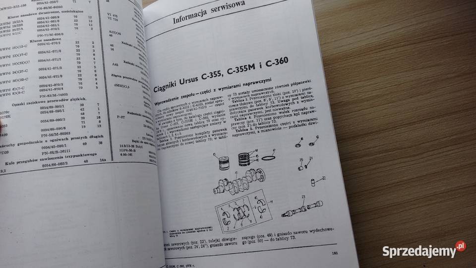 ursus c 355 355m 360 katalog czesci
