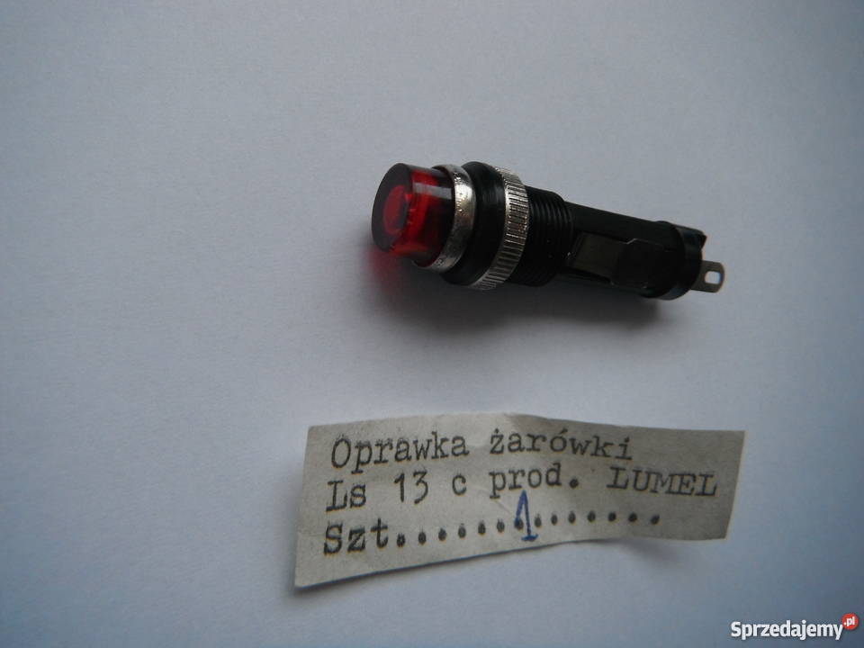 Oprawa żarówki Ls 13c Lumel czerwona Nowe Chlewiska