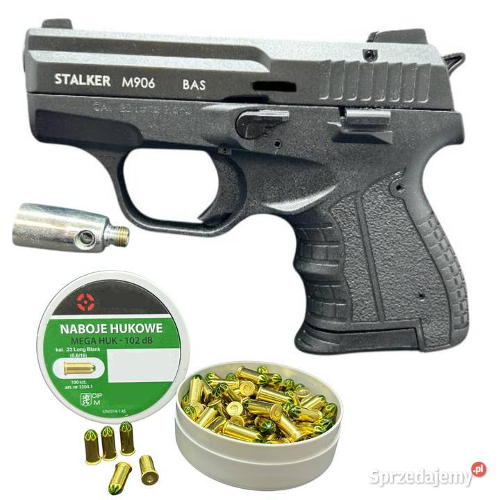 Pistolet Hukowy STALKER M906 + Naboje Hukowe Mega HUK 100 sztuk - Zestaw Poznań