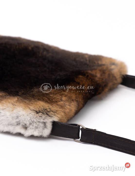 Skórzana torebka listonoszka naturalne futro z Listonoszka  Torby i torebki Szaflary sprzedam