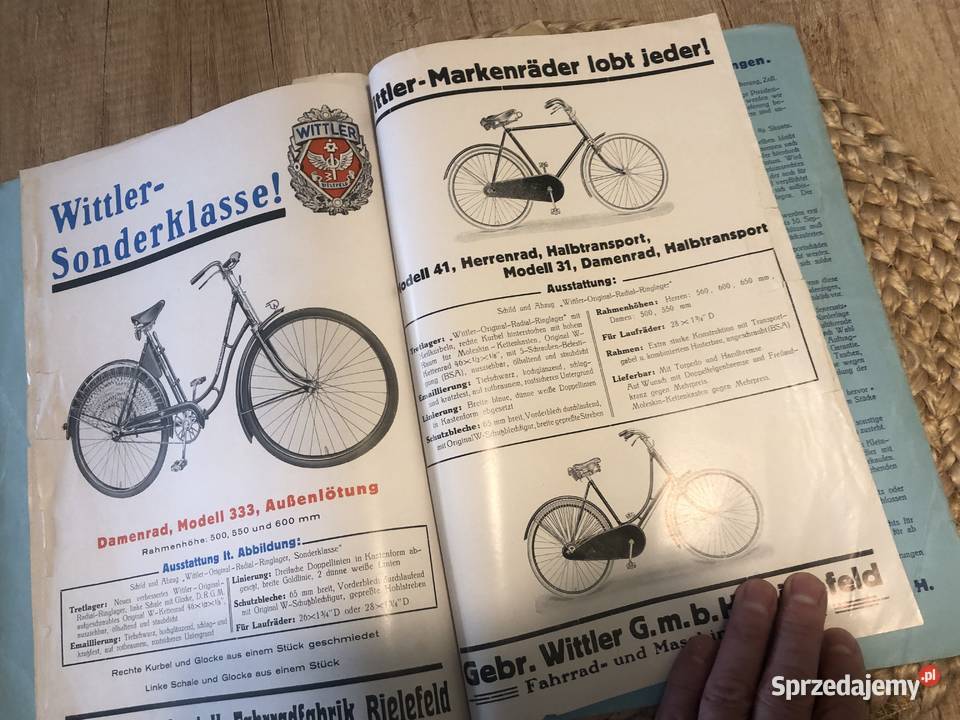 Zabytkowe katalogi rowerowe Antykwariat wielkopolskie