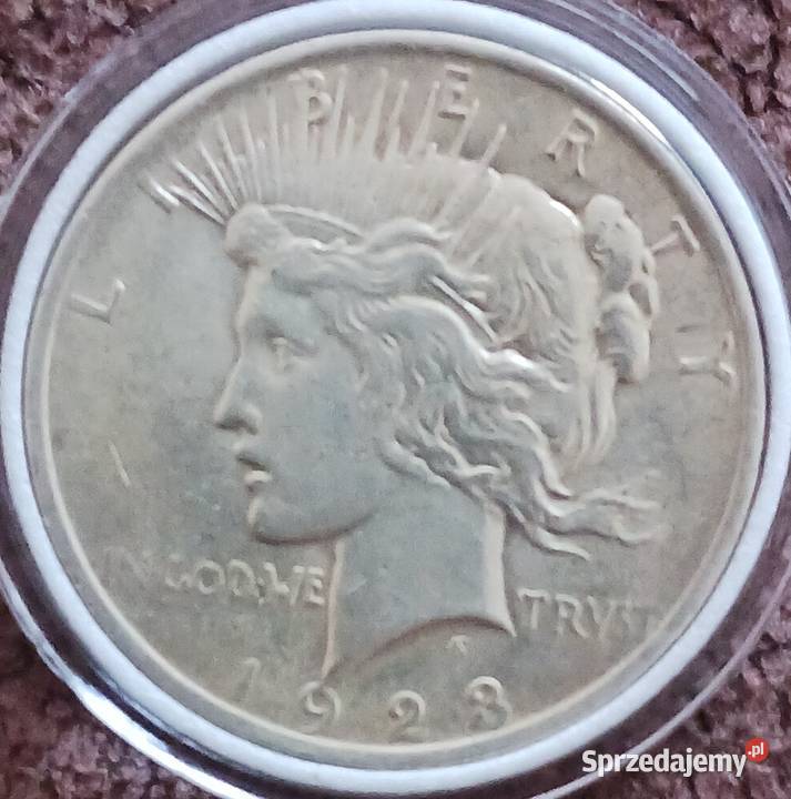 1 Dolar USA Peace Liberty 1923 r Oryginał Antyki, Sztuka, Kolekcje Konin