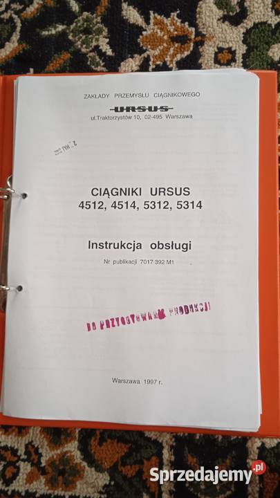 Instrukcja obsługa ciągnika Ursus lubelskie Lublin