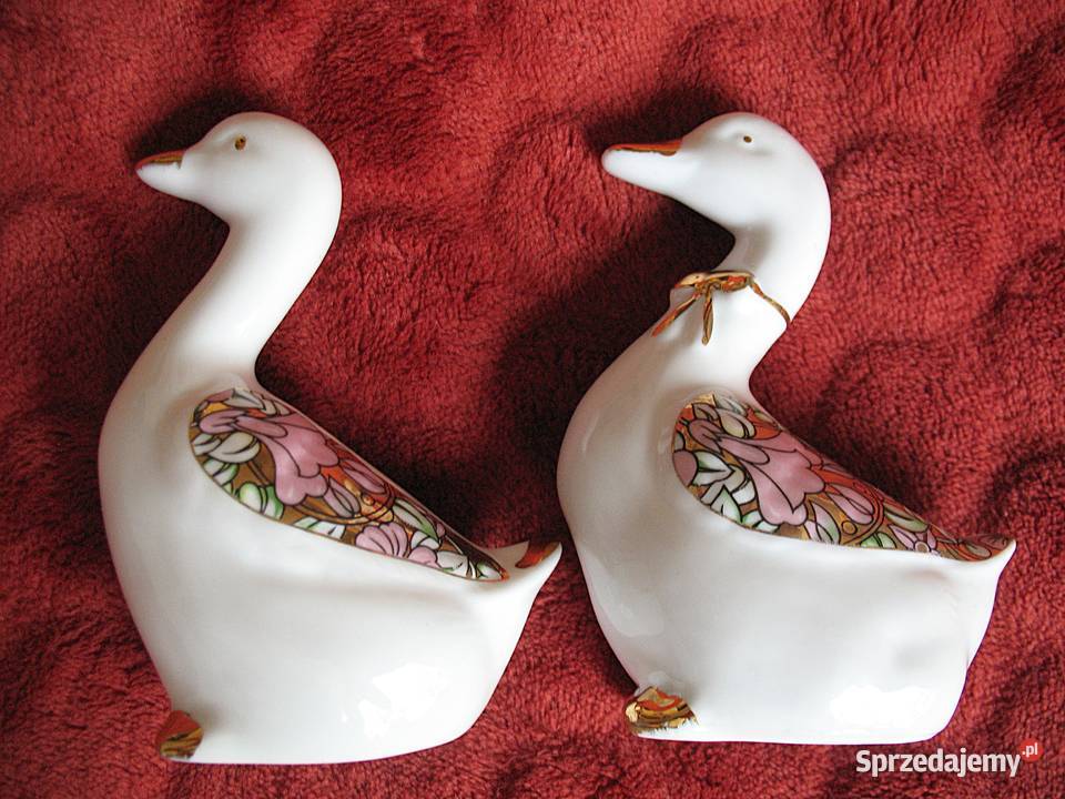 Gęsi figurki z porcelany 10 Figurki i rzeźby mazowieckie Siedlce