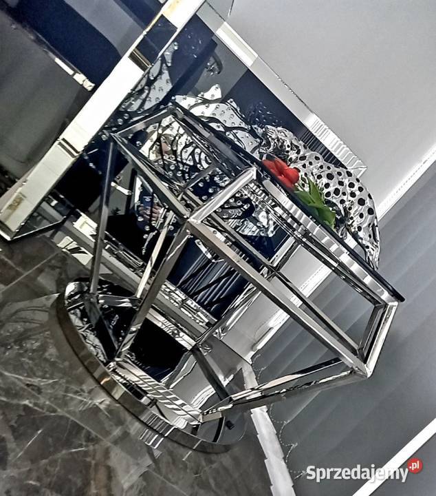 Stolik kawowy ława Diamentino Srebrny 80x80x50 Stoliki kawowe i ławy Golkowice sprzedam