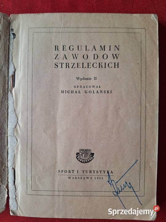 Historyczny 70letni już regulamin biały kruk Nowy Targ