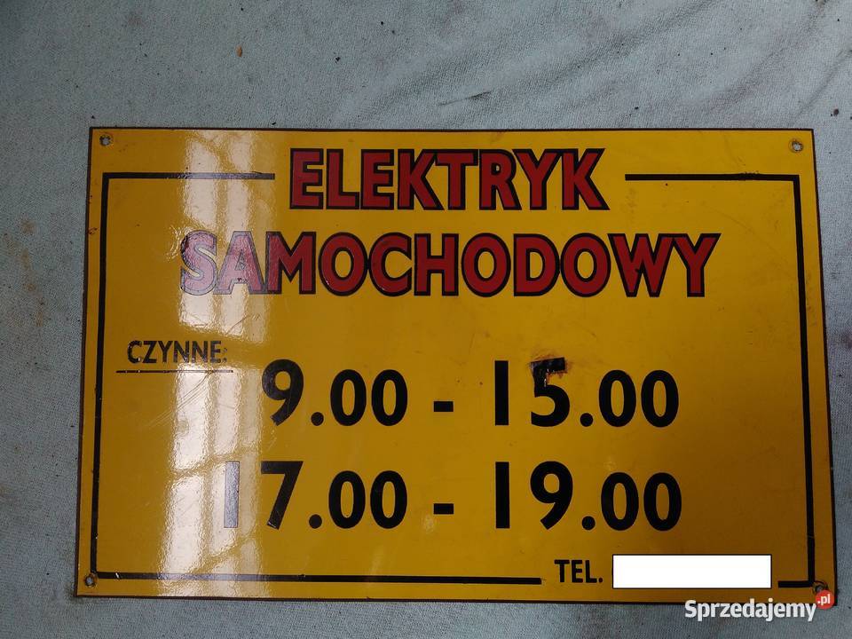 elektryka samochodowego szyld Hrubieszów