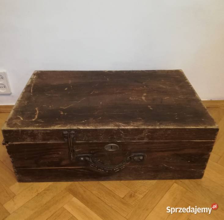 Drewniany Kufer Antyk mazowieckie Warszawa
