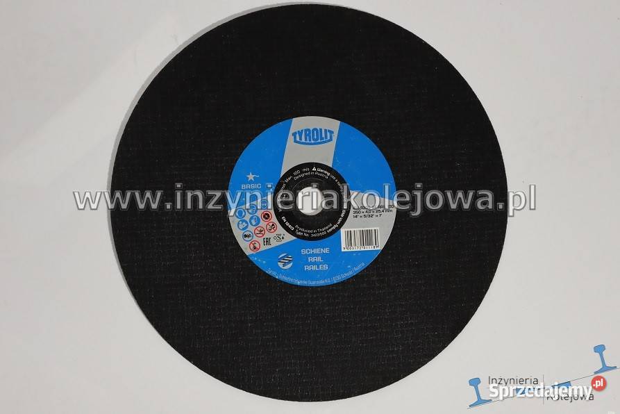 Tarcza do cięcia szyn Tytolit 350 mm Rail x10 Tylmanowa
