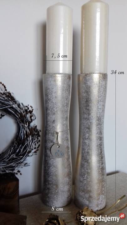 Świecznik drewniany Dom i Ogród łódzkie Wieluń