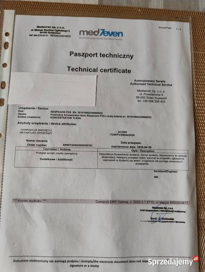 Koncentrator tlenu warmińsko-mazurskie Pisz