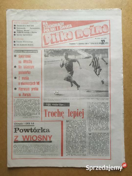 Tygodnik Piłka Nożna rocznik 1990 łódzkie Łódź
