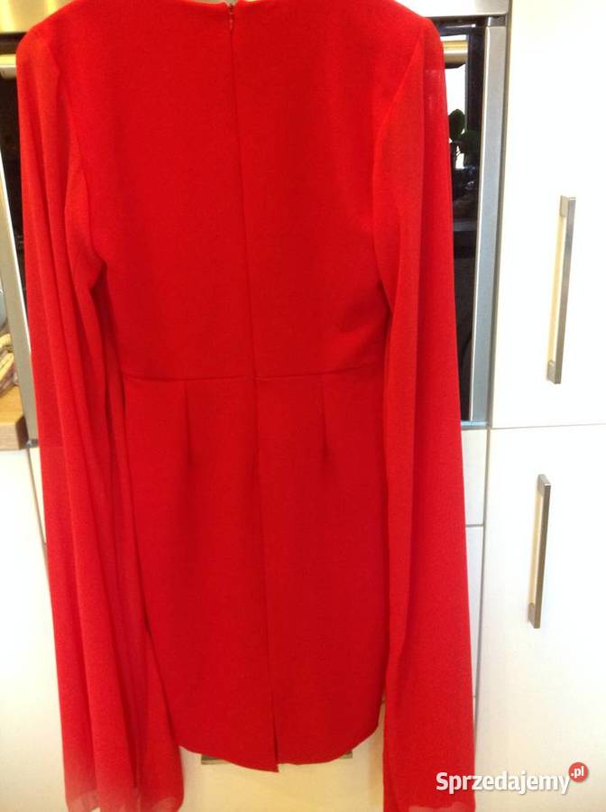 Sukienka Czerwona Koktajlowa Damska WAL G r S Nowa Sól