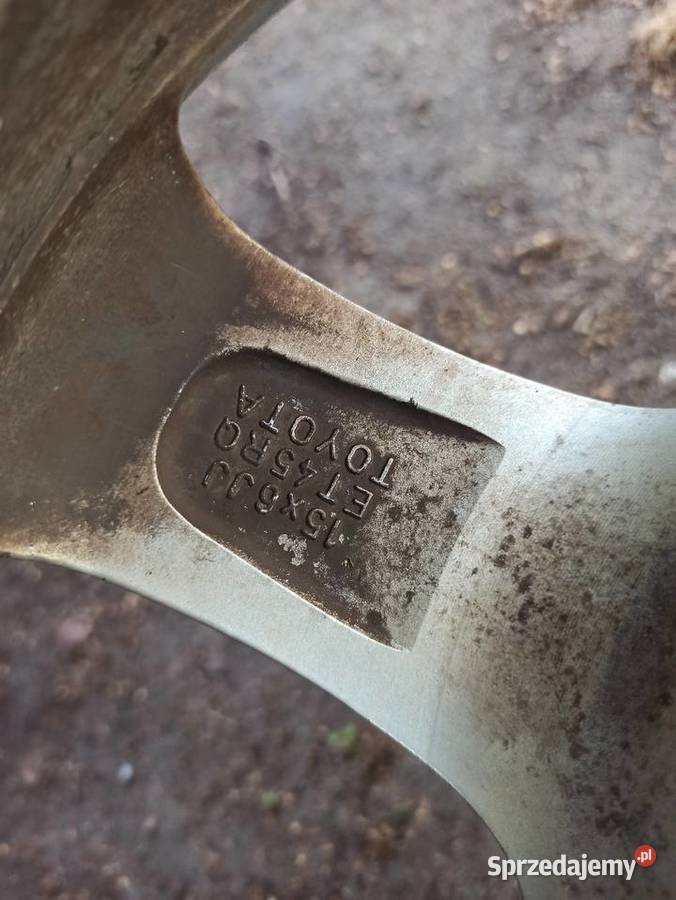 Oryginalne felgi aluminiowe Toyota 15x6JJ ET45RQ Toyota OE łódzkie Łódź