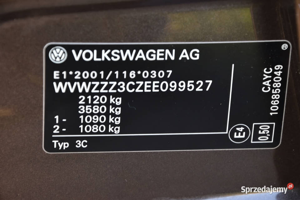 VW Passat B7 16TDi Variant pierwszy właściel Rok produkcji 2014