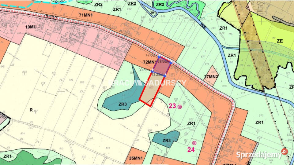 sprzedaży działki 5700m2 Krzyszkowice 96zł/m2 Sprzedaż sprzedam