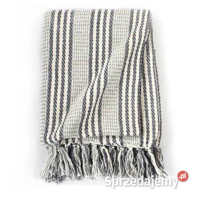 vidaXL Bawełniana narzuta w paski 125 x 150 Warszawa