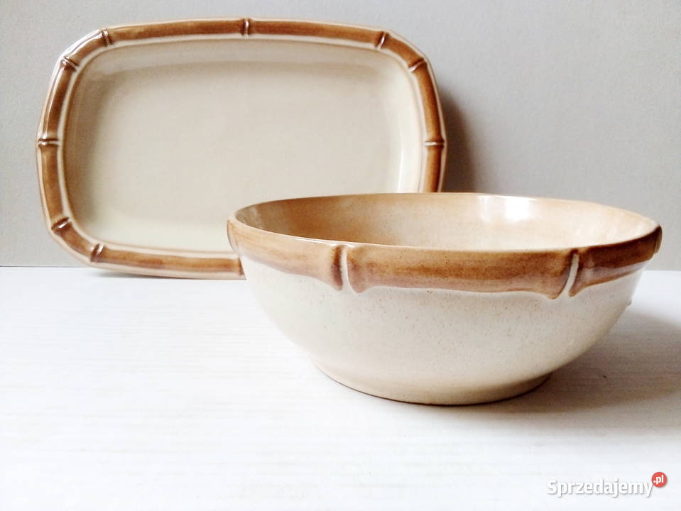 kamionkowy półmisek i miska Melitta Ceracron beżowy śląskie sprzedam