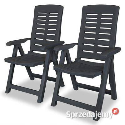 vidaXL Rozkładane krzesła ogrodowe 2 plastikowe Warszawa sprzedam
