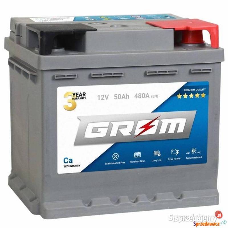 Akumulator 50Ah 480A GROM Premium osobowe pomorskie Gdynia