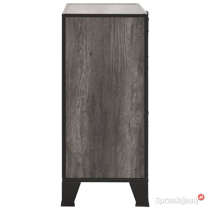Szafki 2 szare 72x36x82 metal i MDF WM3095972 Pozostałe mazowieckie Warszawa