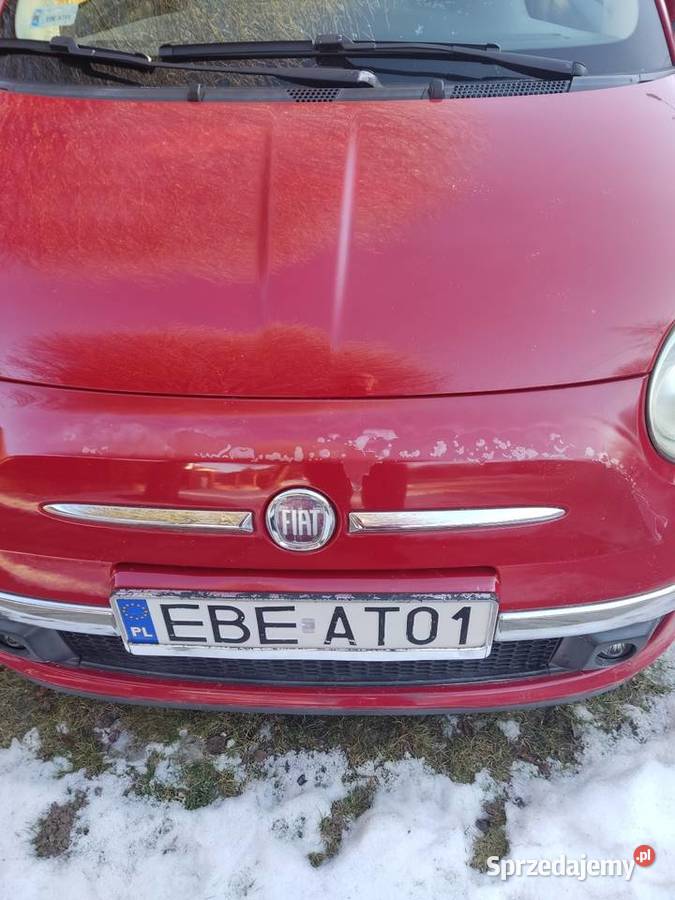 Fiat 500 12 2009 czerwony łódzkie