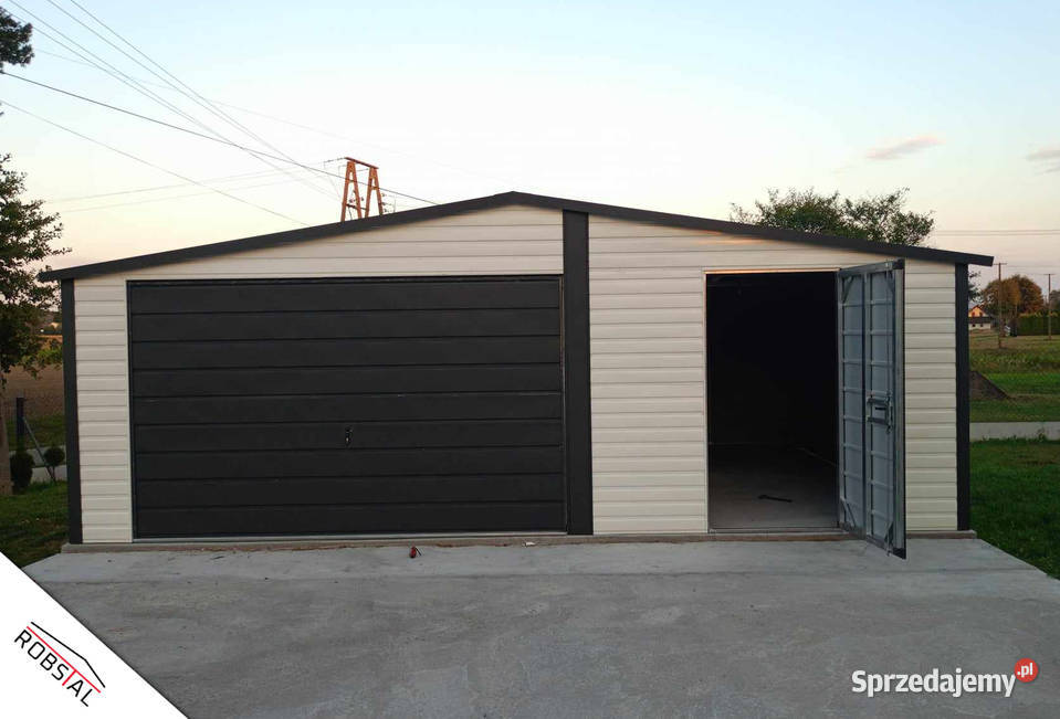 Garaż Blaszany wiata 6x5 brama uchylna drzwi