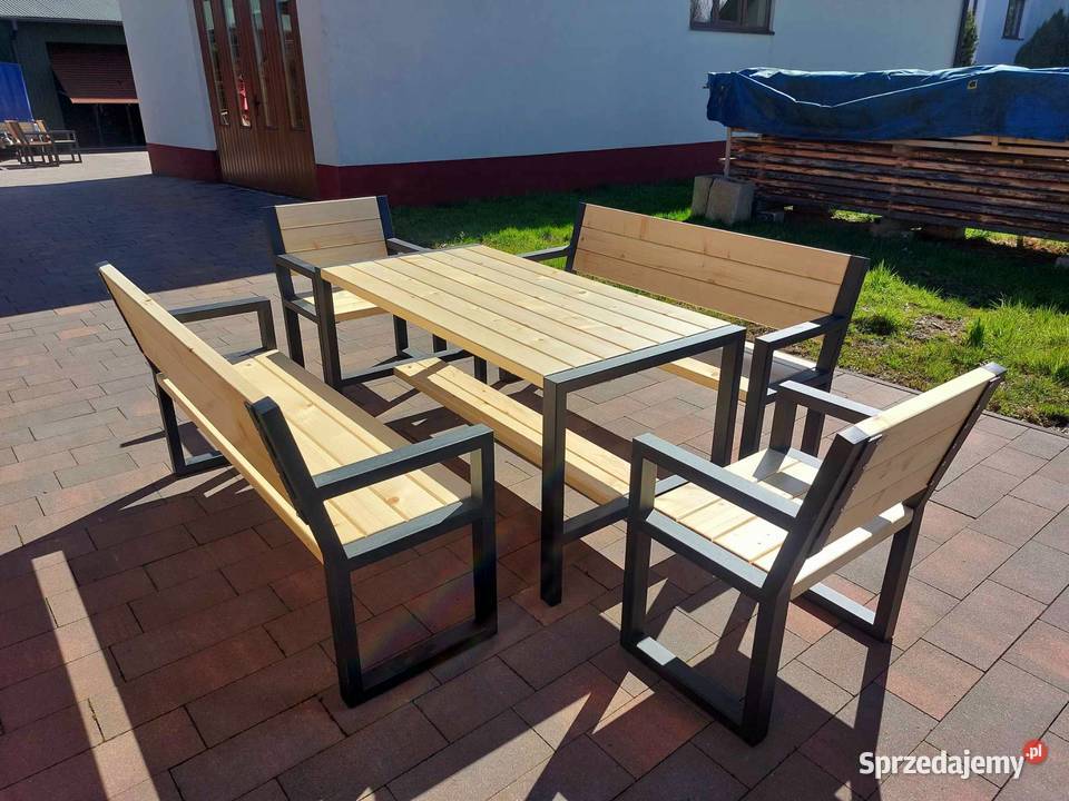 Meble ogrodowe loft metalowe nogi Stara Wieś