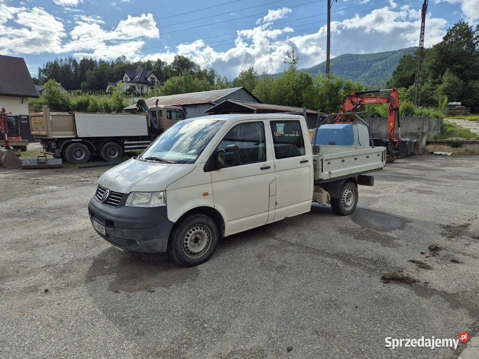 VW Transporter T5 Doka 19 TDI Skrzynia 6 osób 250000km Mszana Dolna