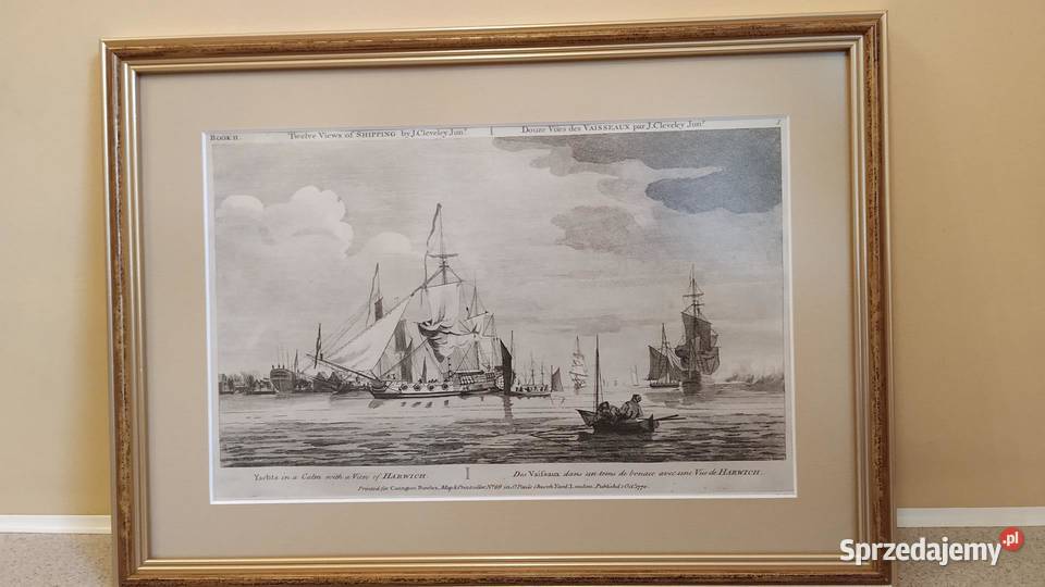 12 sztuk grafiki autor John Cleveley z roku 1770 Piła
