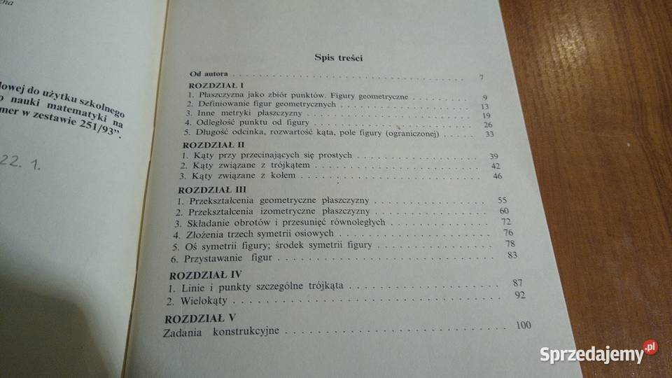 Geometria klasa 12 Cz 1 Jerzy Lisiewicz Rok wydania 1993 Gdańsk