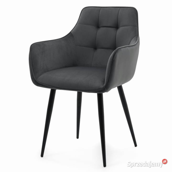 Szare Krzesło Tapicerowane Quattro Wysyłka 24H