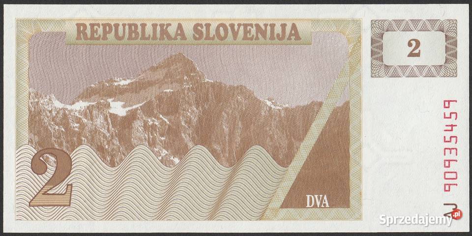 SŁOWENIA 2 TOLAR 1990 STAN BANKOWY UNC Łódź