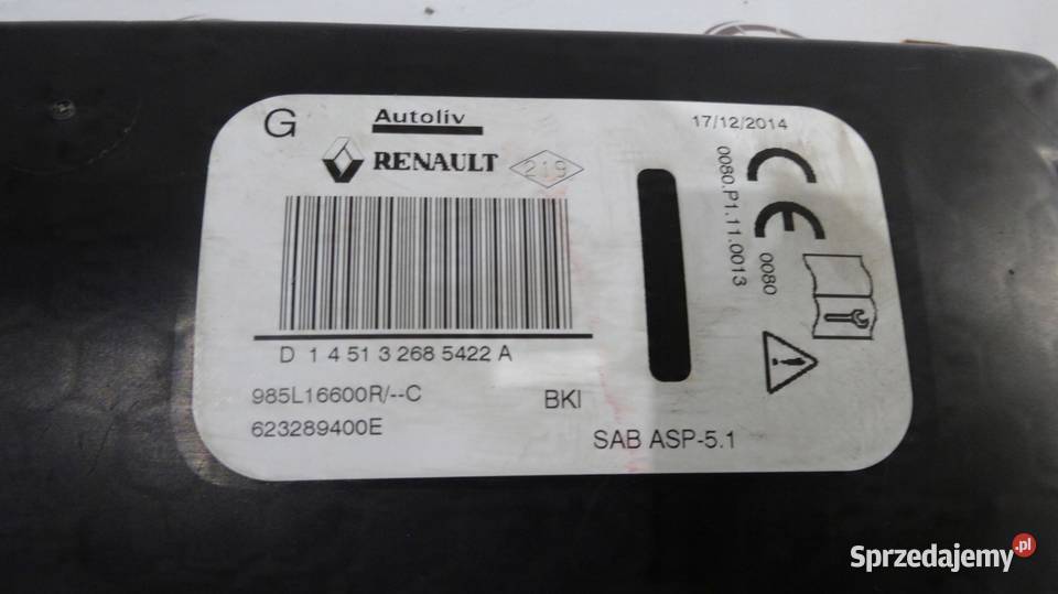 RENAULT MEGANE III AIRBAG poduszka fotela osobowe świętokrzyskie sprzedam
