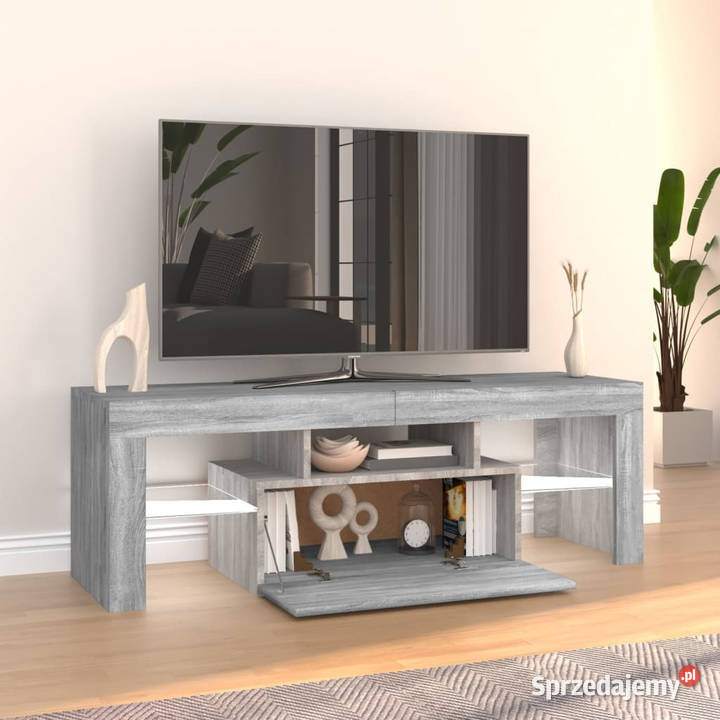 Szafka pod TV z LED szary dąb sonoma 120x35x40 Warszawa